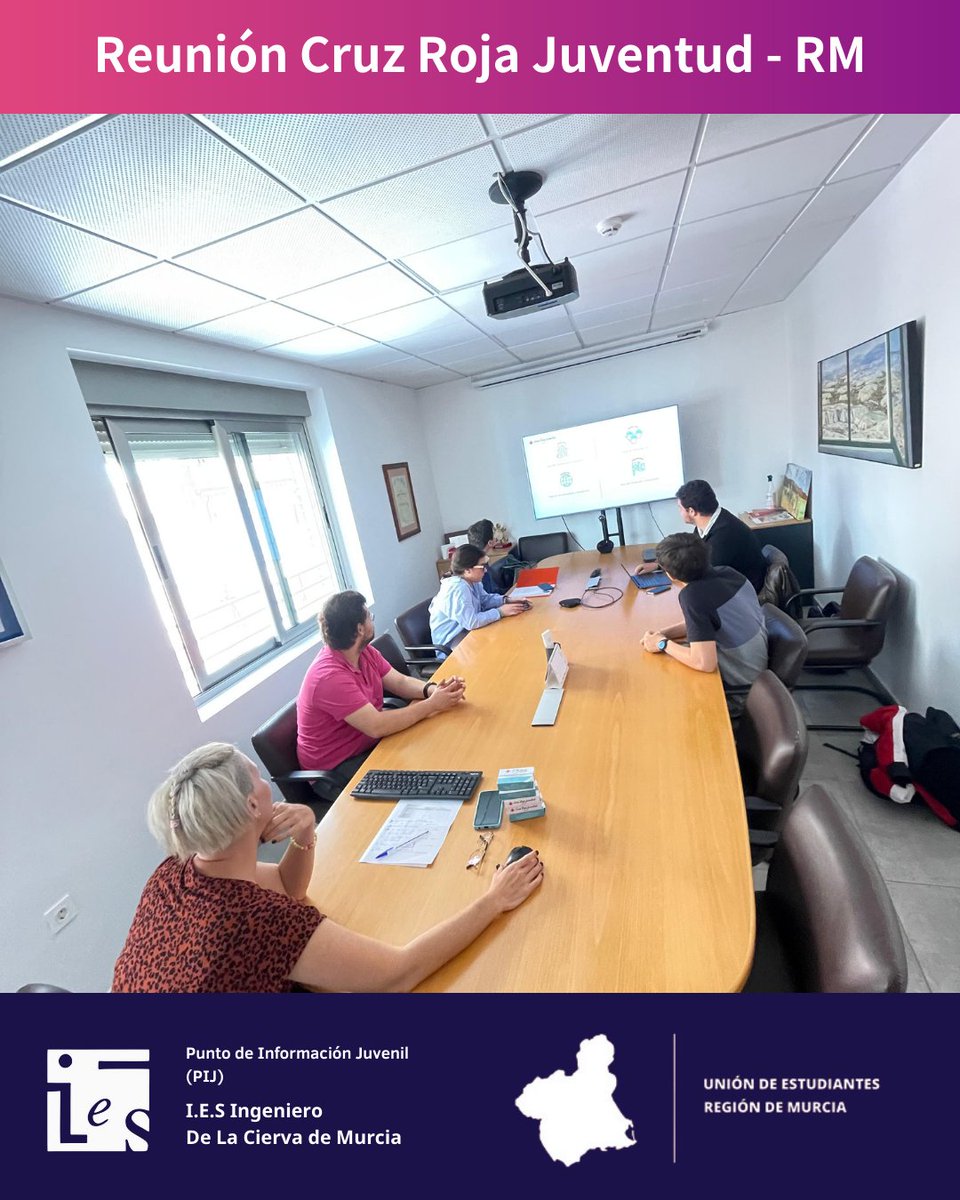 REUNIÓN CRUZ ROJA JUVENTUD - REGIÓN DE MURCIA | UNES-RM x P.I.J.
Hoy, desde el Punto de Información Juvenil del I.E.S. Ingeniero de la Cierva, hemos tenido el privilegio de reunirnos con <a href="/CRE_Juventud/">Cruz Roja Juventud</a> - RM , gracias a la invitación de <a href="/UNESRMurcia/">UNES-RM</a>