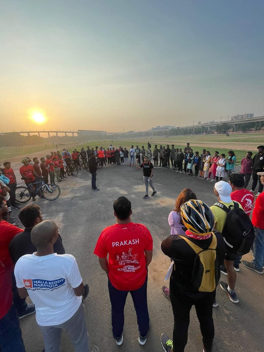 #HyderabadCyclingRevolution 3.0 May 2023 , The Largest Gathering at Parade grounds for a campaign about #ActiveMobility #Hyderabad Thanks to everyone for supporting the great campaign of the 2023 Year @MspFintech @sselvan @ManVJp @akhil_rao_arc @PrathapaRAvva @historianhaseeb