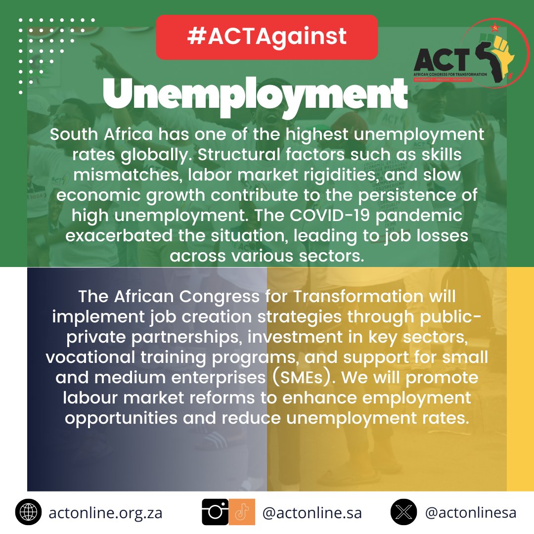 ACTYouthWing_'s tweet photo. Join us in the fight for jobs and economic empowerment. Together, we can build a stronger, more prosperous future for all. #ACTAgainstUnemployment #BringAceBack #KnowYourACT #VoteACT #VoteACT2024 https://t.co/UXI1LOv9ho