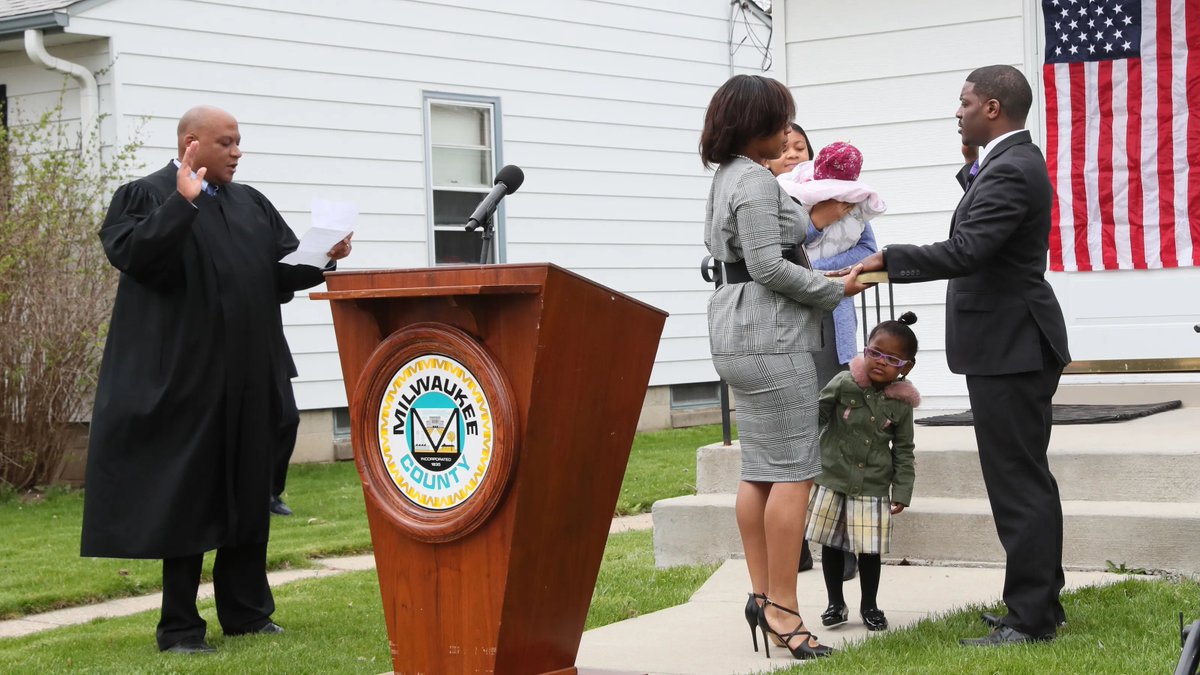Four years ago, I took the oath of office to become Milwaukee County Executive on my front porch steps during a global pandemic. We've come so far since that day and our work continues. I'm looking forward to being sworn into office for my second term today. Let's get to work.