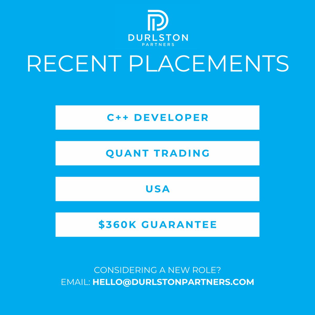 durlstonsearch's tweet photo. Ready to explore new career possibilities? With a successful history of connecting candidates with the right roles, we're committed to assisting you in your career growth. https://t.co/OAhYJQZrEZ