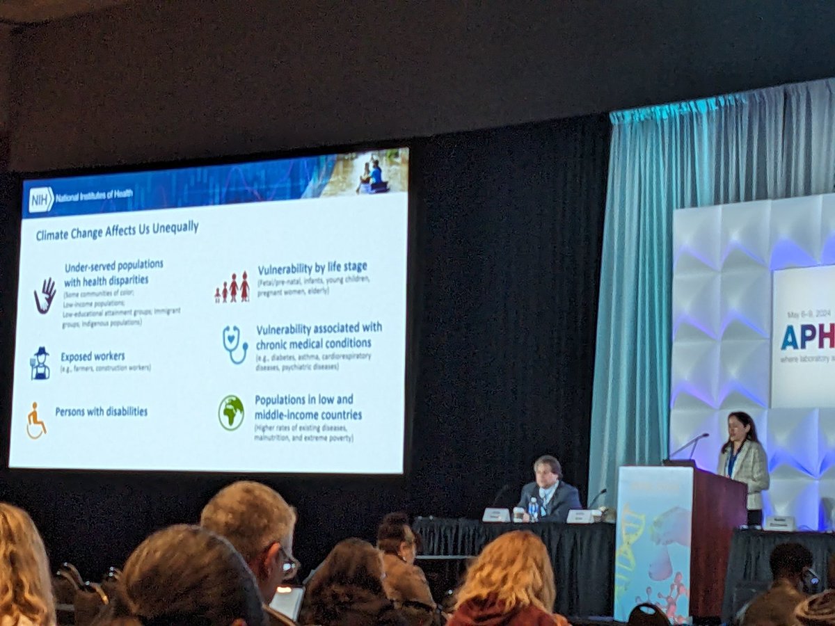 Happening now, equity and climate change at the #APHL closing session. A call to action for PHLs as they get ready to return to their own jurisdictions. 🌏💪