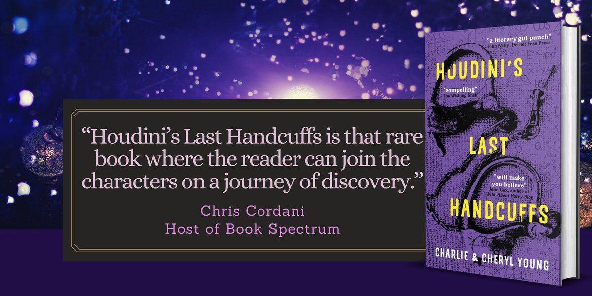 This is a literary gut punch. It is the great Houdini book the world has been waiting for. A perfect escape! John Kelly Detroit Free Press #MustReads #BookLovers #MagicMystery #ian1 #houdini HoudinisLastHandcuffs.com