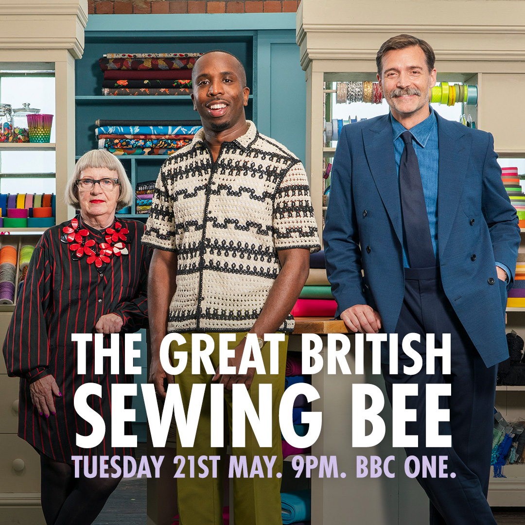 #GreatBritishSewingBee will air on Tuesday 21st May at 9pm on @BBCOne. With judges @paddygrant and Esme Young. #SewingBee 🐝🧵