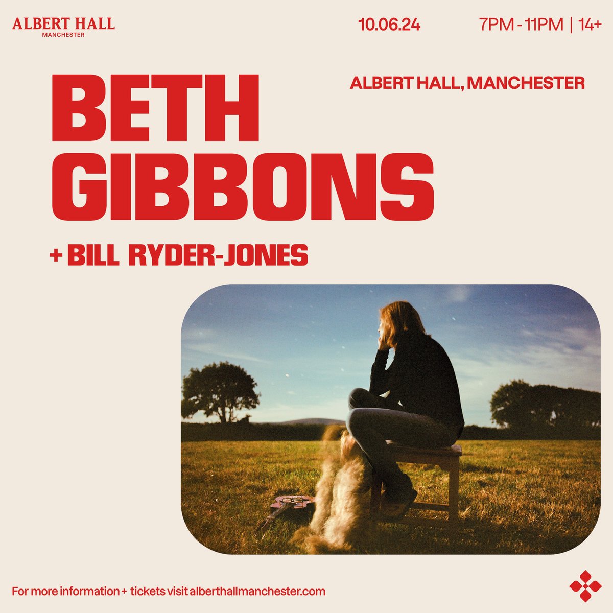 1 MONTH TO GO: #Portishead's @realbethgibbons takes to our venue showcasing her solo works, alongside support from @BRyderJones, who brings a unique cello + guitar duo set! Don't miss out on tickets as they're close to selling out: tinyurl.com/enum5bxs