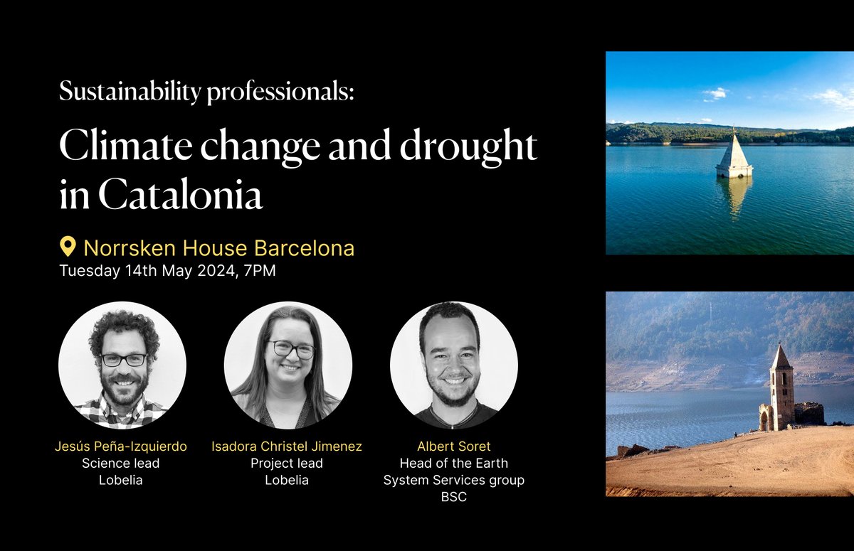 Lobelia Earth (@lobeliaearth) on Twitter photo Sustainability professionals in Barcelona!
Join us next Tuesday at <a href="/norrskenBCN/">Norrsken Barcelona</a>, we'll delve into Climate Change and Drought in Catalonia and discuss how climate science and satellite data can provide key insights to support decision making.
bit.ly/4btpkGW Sustainability professionals in Barcelona!
Join us next Tuesday at <a href="/norrskenBCN/">Norrsken Barcelona</a>, we'll delve into Climate Change and Drought in Catalonia and discuss how climate science and satellite data can provide key insights to support decision making.
bit.ly/4btpkGW