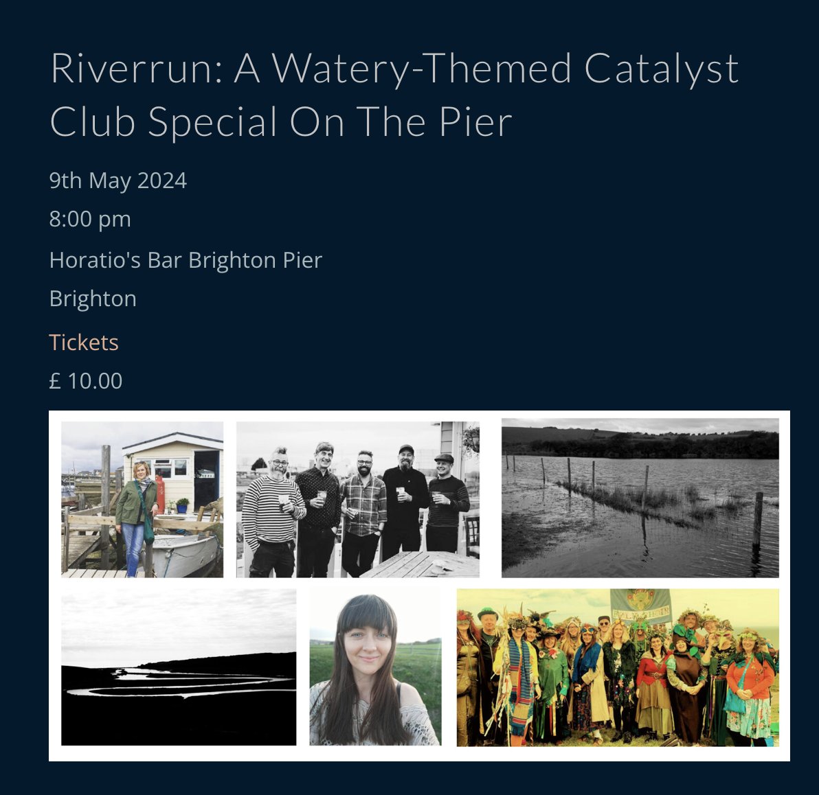 A special Catalyst Club tonight at Horatio's, celebrating all things water-related. Expect Sea Shanties! Sea Stories! River tales and much more. Tickets available at the door. catalystclub.co.uk Doors open 7pm