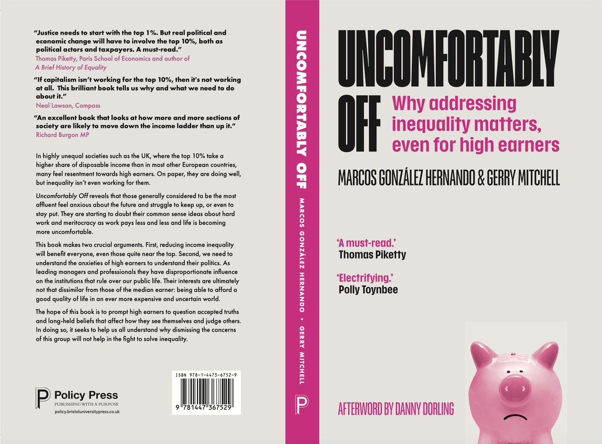 In just a few days (May 14th), the paperback version of Uncomfortably off is out! I really like the new cover, thanks @policypress for all your work! @GerryMitchell2 @PikettyWIL @dannydorling @pollytoynbee @Neal_Compass @RichardBurgon