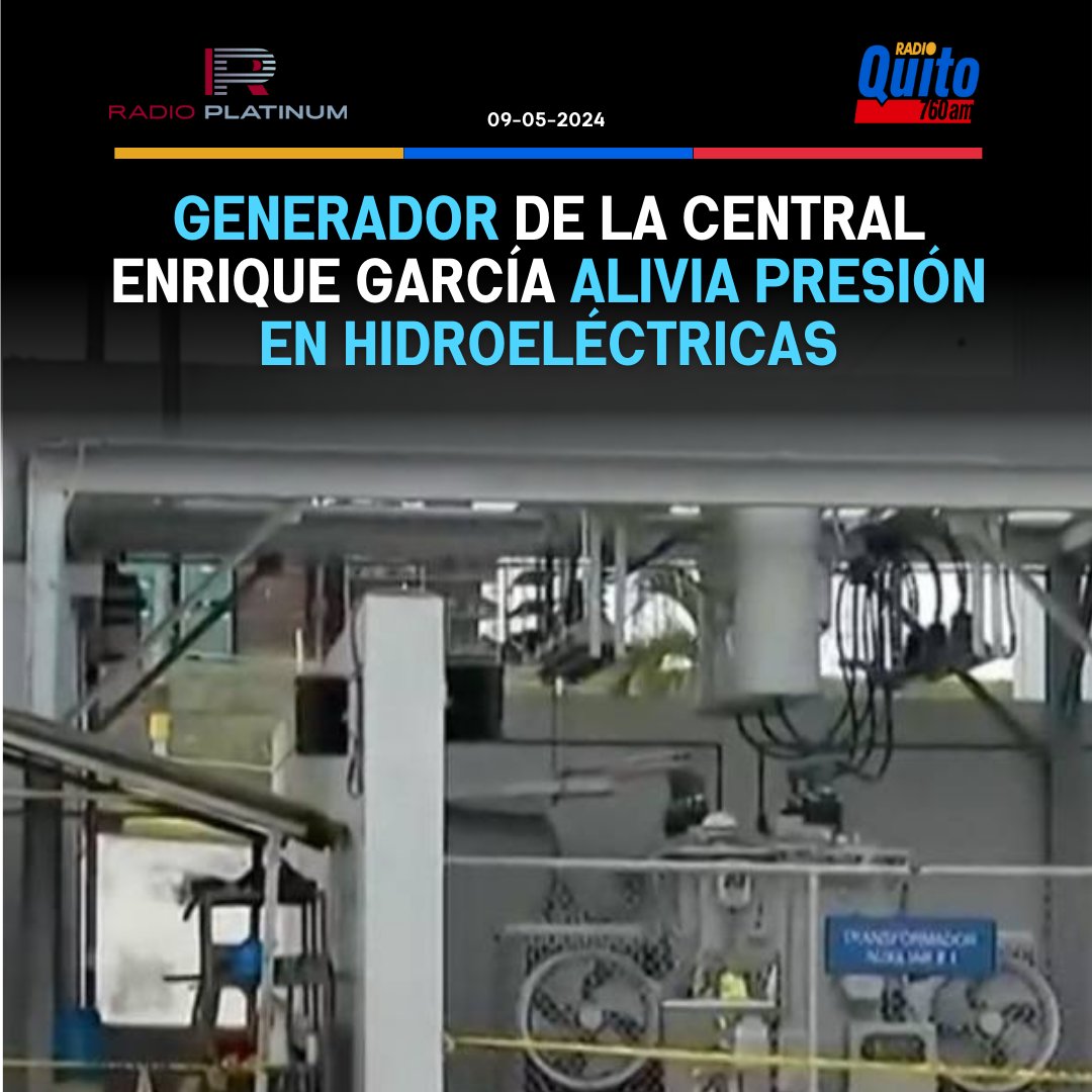 Desde el lunes reciente en la noche un generador de 96 megavatios de la central Enrique García entró en funcionamiento, aliviando la presión sobre las hidroeléctricas de Paute al regular los niveles de los embalses de Mazar y Amaluza. (Ecuavisa)