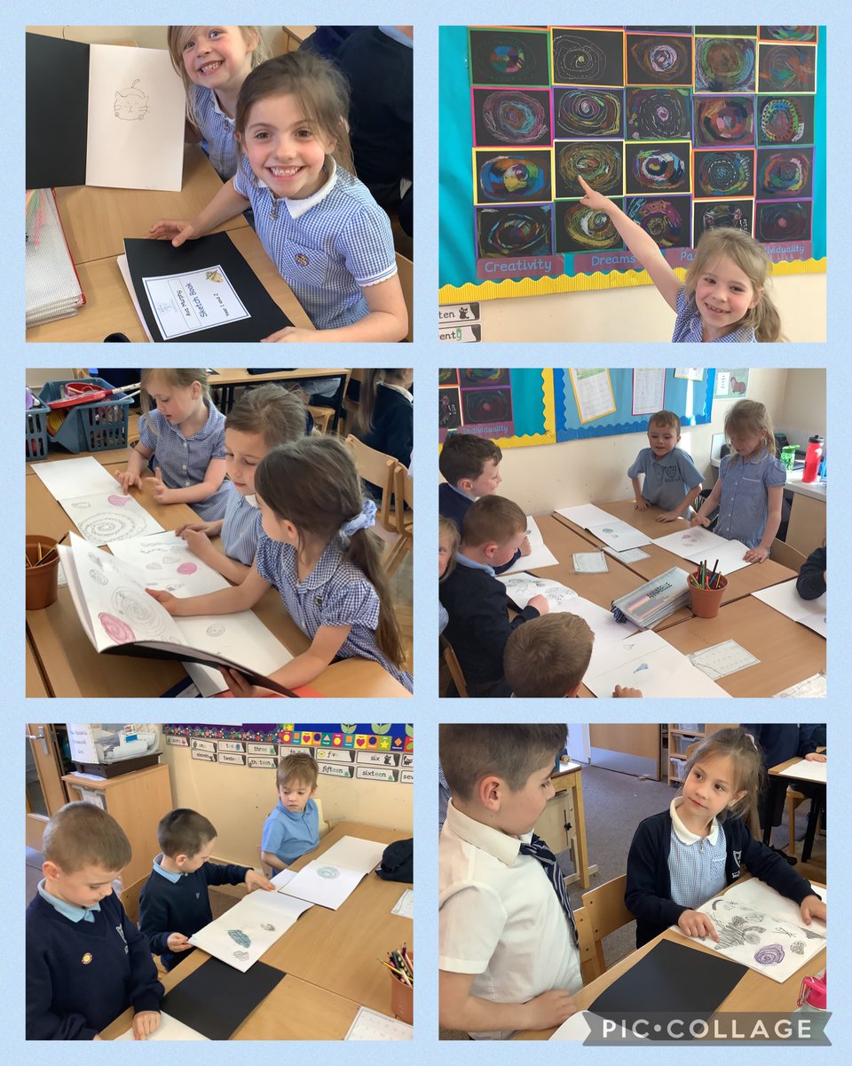 Today we have evaluated and reflected on our work from our 'spirals' project. #ArtOLOL #MakeADifference @ololprimary_HT