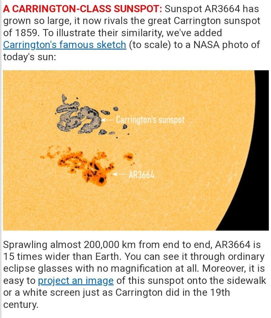 Still have your solar eclipse glasses? There's currently a sunspot so large you will be able to 'spot' it while wearing them 15x wider than the earth!