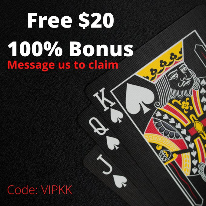 VIPKKPoker's tweet image. Welcome

✔️ FREE $20 to NEW Players*
✔️ 100% Deposit Bonus

👉 Register kkpoker.club/VIPKK

🤑 Message us to claim 💰

#poker #pokeronline #pokerlife #pokernight #pokerplayers #pokernews #canada 
#canada #canada🇨🇦 #canadalife #canadanews #pokercanada