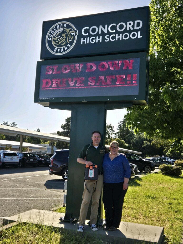 Concord High School Athletics (@athleticsatchs) on Twitter photo HUGE thank you to the <a href="/GableHeartBeats/">Gable Heart Beats</a> Foundation for their generous donation of a life saving AED to our <a href="/concord_high/">Concord High School</a> athletics programs!
This device will be placed in our stadium scorebooth for all of our teams & PE classes to access! 💚💪💛
<a href="/MtDiabloUSD/">MDUSD</a>
<a href="/concordbearsfb/">CHSBearsFootball</a> HUGE thank you to the <a href="/GableHeartBeats/">Gable Heart Beats</a> Foundation for their generous donation of a life saving AED to our <a href="/concord_high/">Concord High School</a> athletics programs!
This device will be placed in our stadium scorebooth for all of our teams & PE classes to access! 💚💪💛
<a href="/MtDiabloUSD/">MDUSD</a>
<a href="/concordbearsfb/">CHSBearsFootball</a>