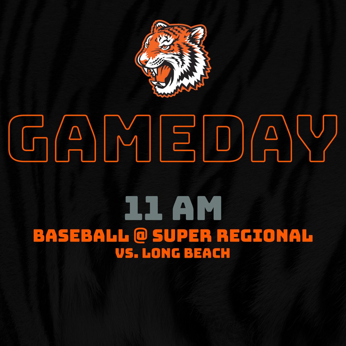 It's time to get super! @baseball_RCC is at Cerritos College for the Super Regional today, taking on Long Beach City at 11 a.m. 🐯 #TheCommunitysCollege