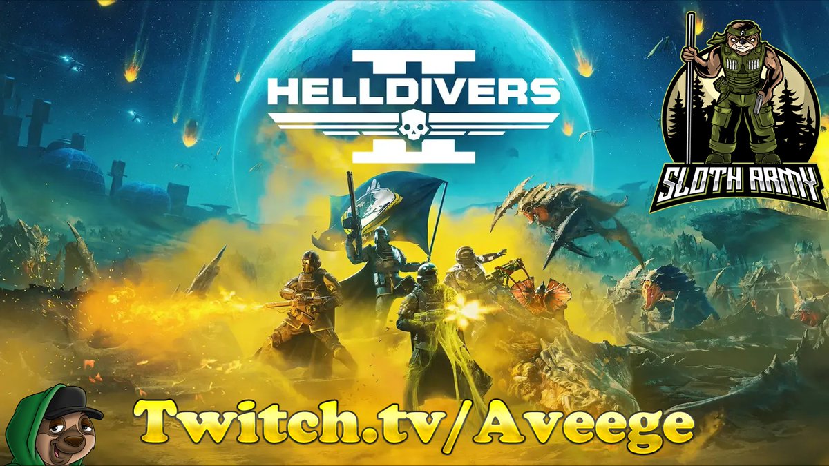 Happy Friday-Eve! I'm Back! Come hang out with me 🔴#LIVE playing some #HelldiversII spreading democracy with the #SlothArmy! Come join the fun!

🦥#SlothArmy #SlothCrew #Twitch #TwitchPartner #TwitchStreamers