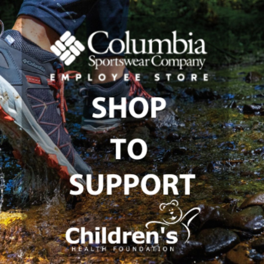 Columbia Sportswear Shop to Support is back! Until May 27, shop at Columbia Sportswear Employee Store using our unique code to get employee prices, and a percentage of your purchase will benefit Children's Health Foundation. Visit childhealth.ca/events/columbi… to get our unique code!