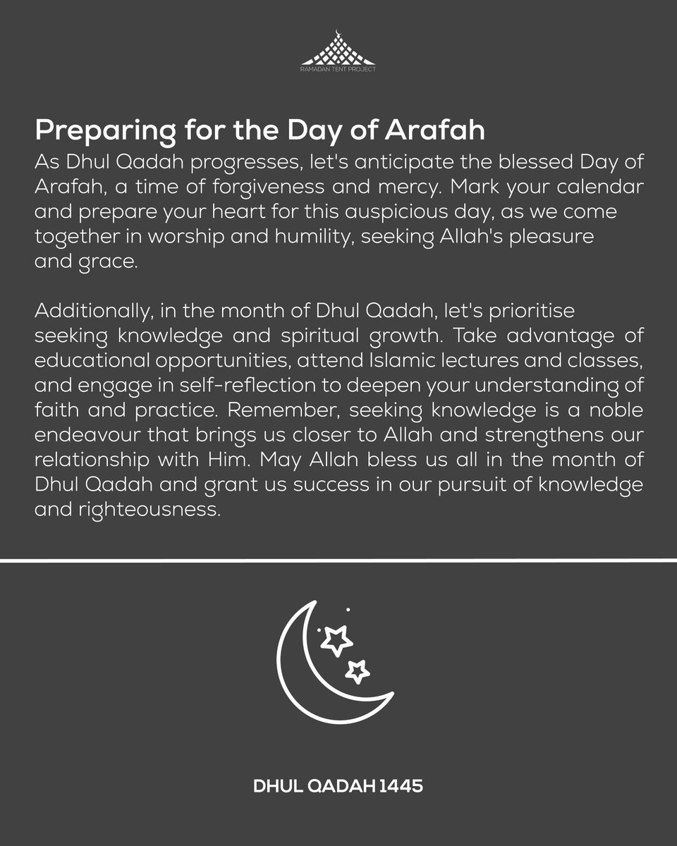 Welcome to the month of Dhul Qadah! Discover the significance of Dhul Qadah, one of the four sacred months in #Islam, and the opportunities it offers for spiritual renewal and connection with Allah. #RamadanTentProject #Islam #ArafahPreparation