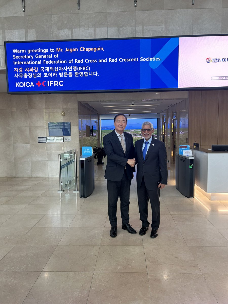 Very pleased to sign a MoU with @KOICA to strengthen and expand our partnership. Thank you President Chang Won Sam for the hospitality and thoughtful discussion.