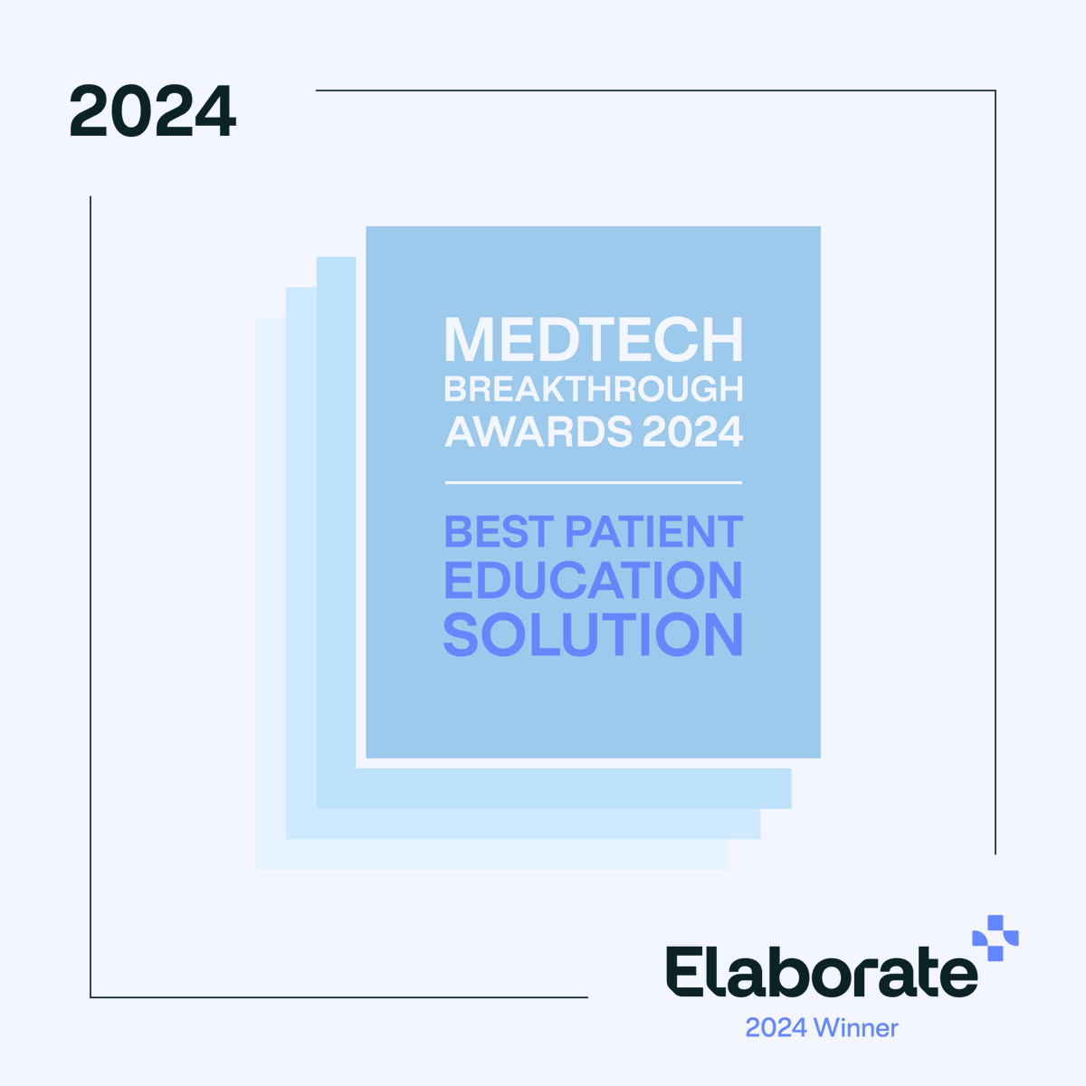 🌟Thank you to the <a href="/MedTech_Awards/">MedTech Breakthrough</a> community!🌟 

We are honored and excited to be recognized as one of the top companies and products in the #health and medical #technology industries, focused on helping #patients and #clinicians. 

Check out our work at elaborate.com.