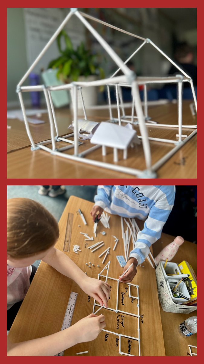 🌍🧱Over the past week, P7 have been learning about Global Goal 8: Decent Work & Economic Growth. 🤔 📏 Calculating area & perimeter by exploring the variety of trades involved in construction. 🏡👷‍♀️Our highlight was our timed challenges to recreate blueprints & building frames!