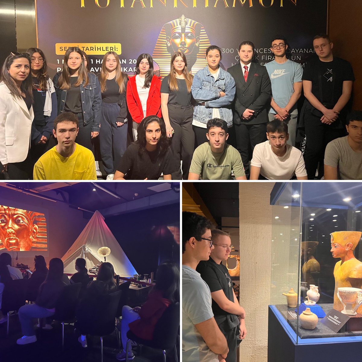 BKDrBurhanKara's tweet photo. Öğrencilerimiz 3.300 Yıl Öncesine Dayanan Çocuk Firavunun Hazineleri ve Gizemi’ temalı Tutankhamun sergisi için Panora AVM’deydiler. Keşfederek öğrenmeye devam edeceğiz! ❤️💙

#heranımdabahçeşehir 

#bahçeşehirkoleji https://t.co/ldB0V8IeQ7