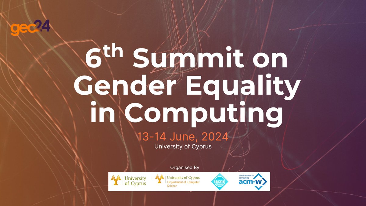 🎉 Get ready for the 6th Summit on Gender Equality in Computing! 🌟 Poster Abstract Submission Deadline Extended to May 14, 2024!🚀 Submit your abstract now: gec24.cs.ucy.ac.cy/index.php/post… #GEC2024 #GenderEquality #Computing #CallForPosters