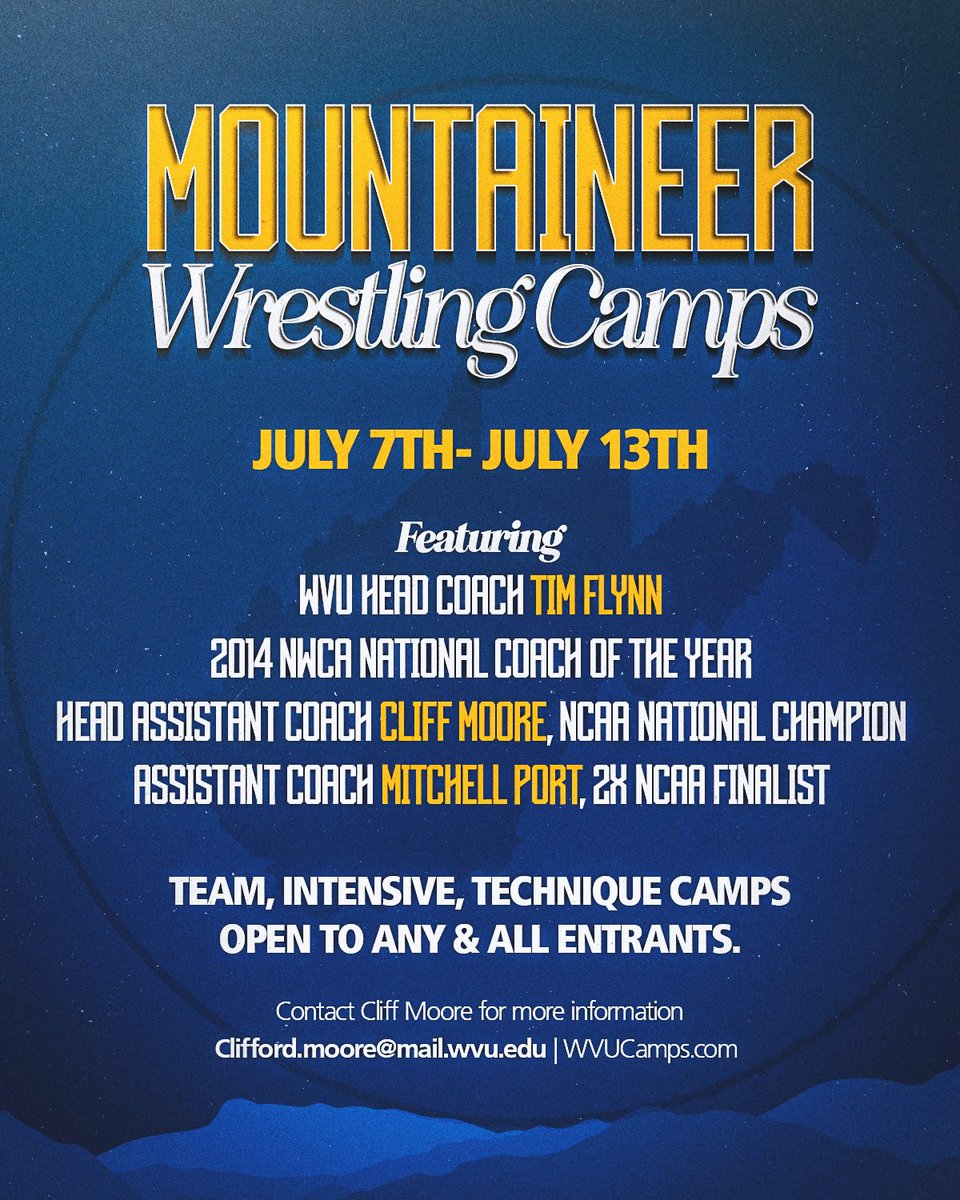 Camp szn is here and we are excited to offer a camp for everyone! Team, intensive, and technique! Register now at wvucamps.com #HailWV