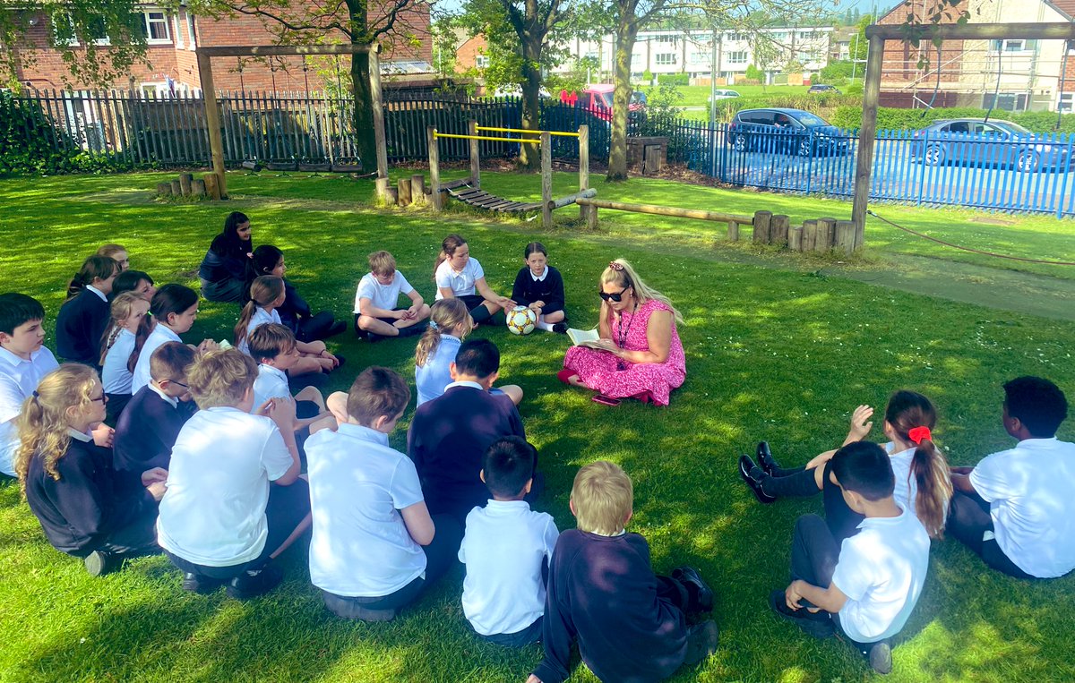 What a fabulous way to end the day, enjoying our quality text ‘The Shield Maiden’ in the sun ☀️ #InspireBelieveAchieve <a href="/GrangeMissA/">GrangeMissA</a> <a href="/GrangeMissBr/">Miss Brown</a>