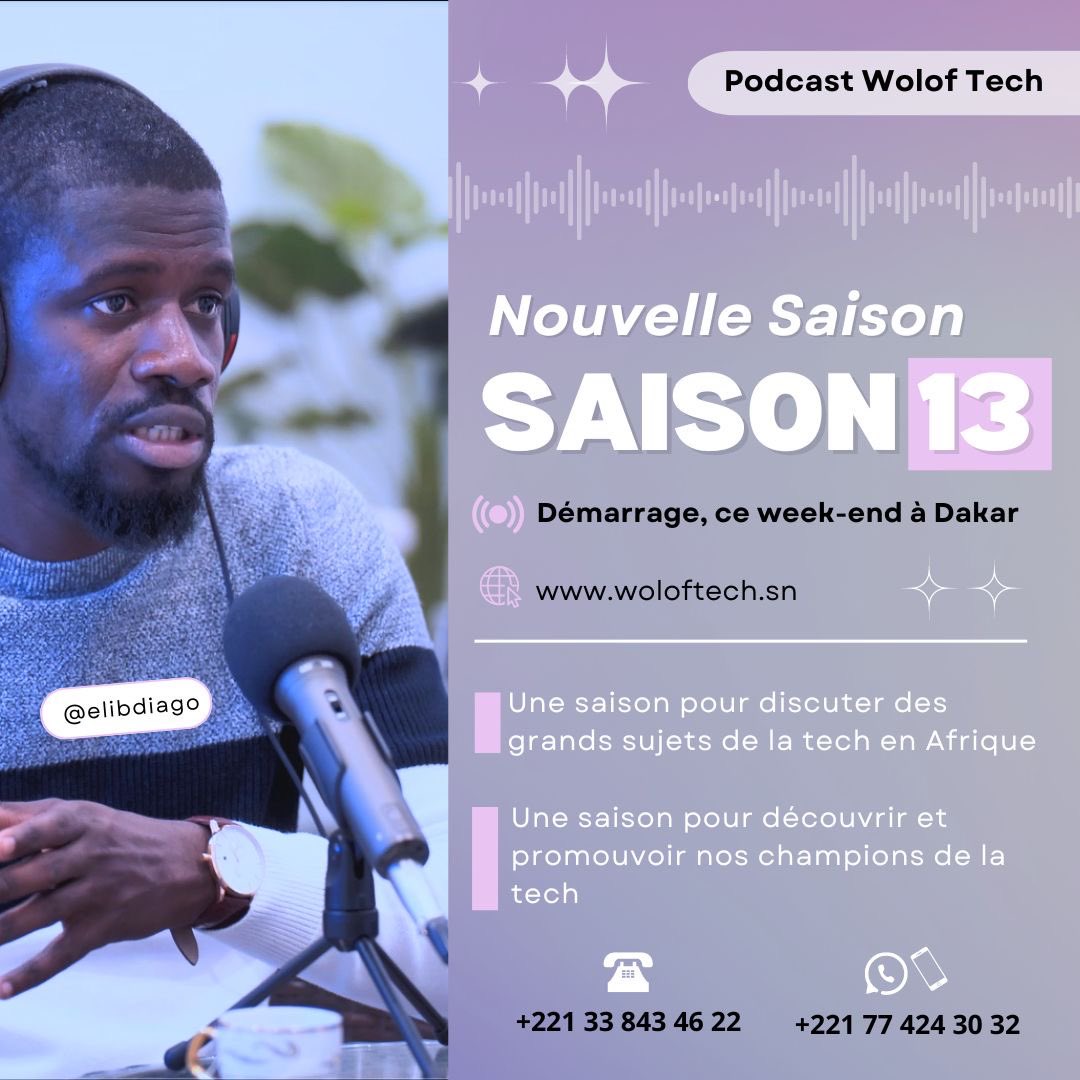 Hello les amis On y est !!! On démarre la saison 13 du podcast woloftech ce week-end. Vous aurez ce soir l’annonce du premier épisode Merci de love ❤️ tech and Senegal 🇸🇳 #woloftech #kebetu #podcast