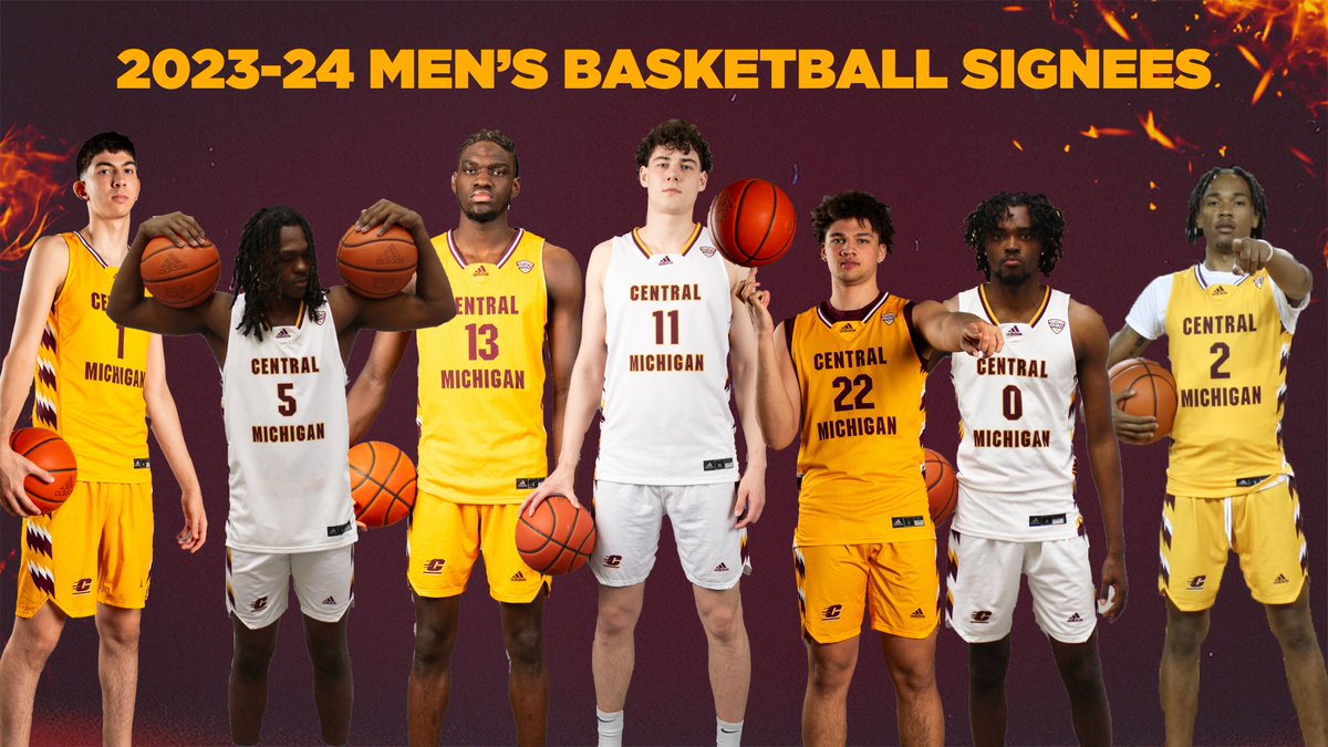 All 7⃣ new @CMUMensBBall signees, coming to McGuirk Arena this winter! ✔️ Damarion Bonds ✔️ Mohammad Habhab ✔️ Jakobi Heady ✔️ Quinton Heady ✔️ Ugnius Jarusevicius ✔️ Bryan Ndjonga ✔️ Kyler VanderJagt #FireUpChips 🔥⬆️🏀