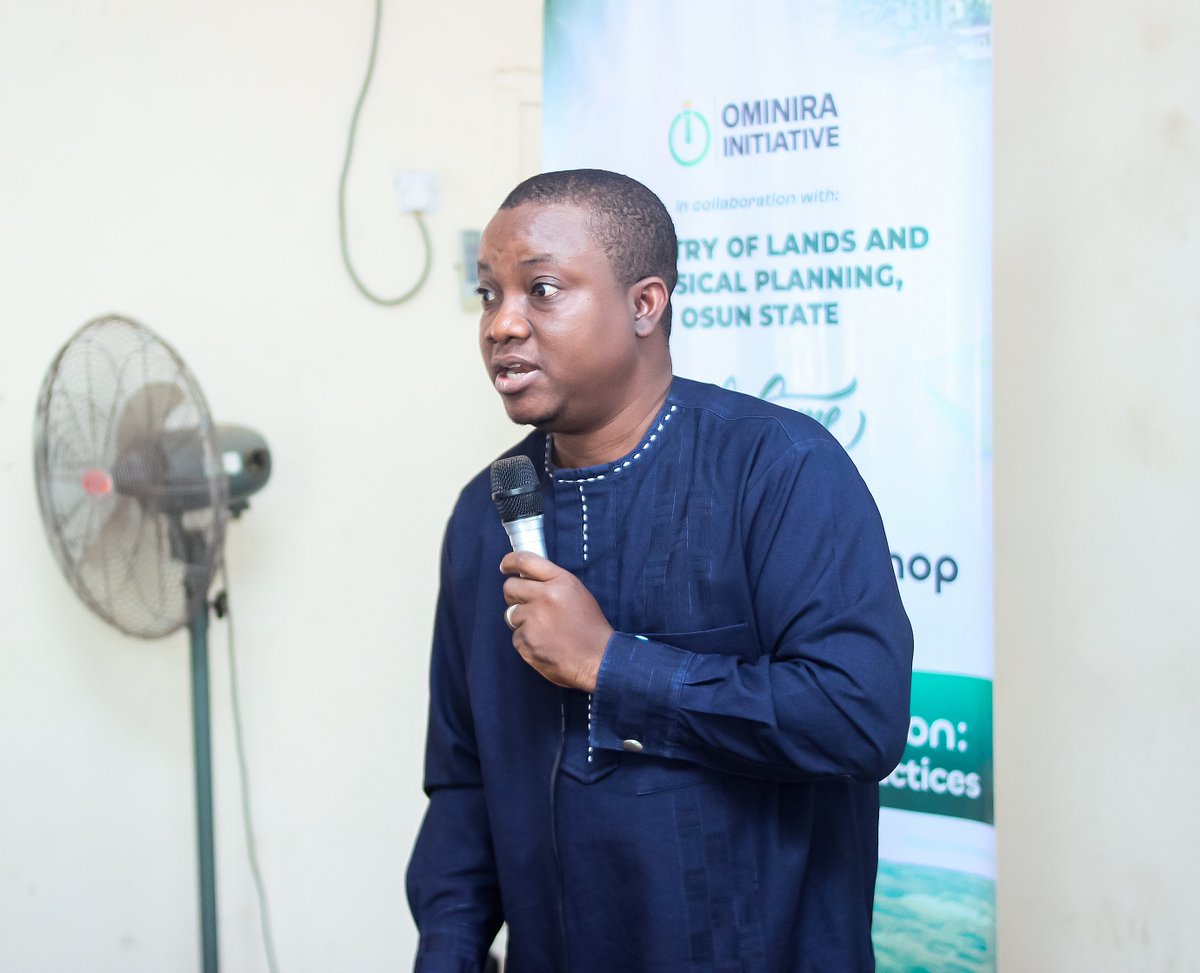 ominirahq's tweet photo. Recently, we organized a workshop on "land administration: technology & best practices" with the Osun State Ministry of Lands & Physical Planning. Experts and officials of the ministry rubbed minds on ways technology can improve #landaministration. #propertyrights #landusereform https://t.co/PKwgTEXLya