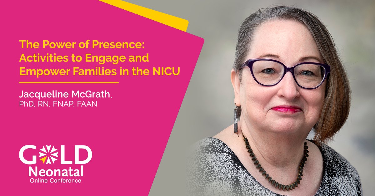 Join us with Jacqueline McGrath in the #GOLDNeonatal2024 Protect and Nurture: Developmental Care for #Neonatal Neuroprotection in the #NICU Lecture Pack for 'The Power of Presence: Activities to Engage and Empower Families in the NICU': goldneonatal.com/conference/dev… #neonatology #nurse