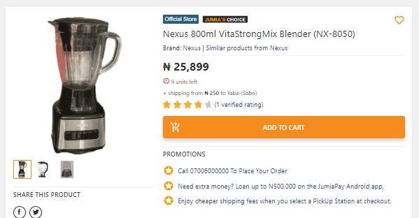 Best deals on NEXUS appliances🔥
Blender @ ₦25,899
16' standing fan @₦21,500
18' standing fan @₦23,915
Deep freezer from ₦99,900.
Click to purchase and enjoy more discounts 👇
kol.jumia.com/s/0KKLvd

#jumianigeria #Jumiakolprogram #brandday #Nexus #appliances #ApplianceDeals