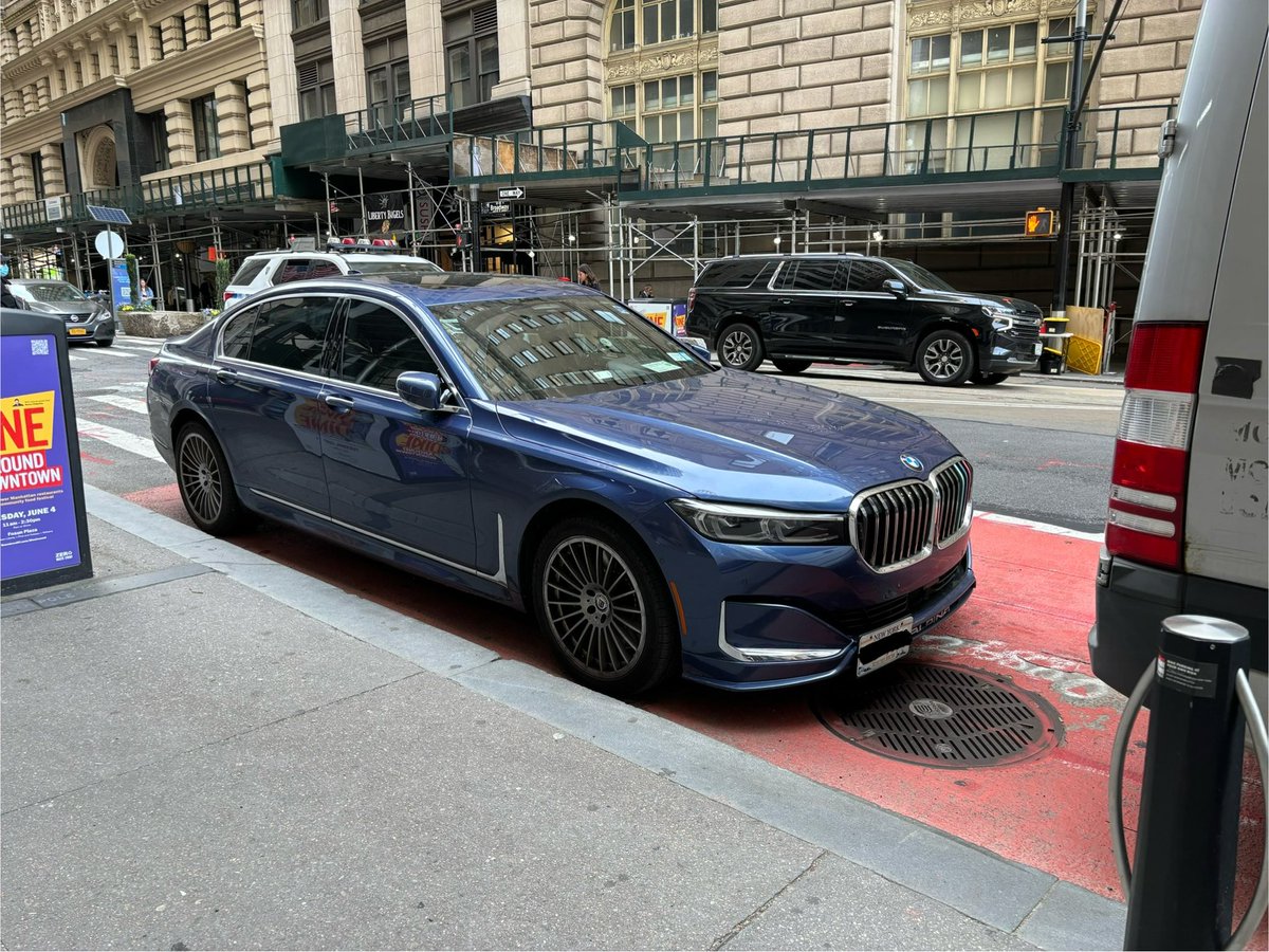 Good news: Council Member Yusef Salaaam got New York plates. But it brings me no pleasure to report that he parked in a no standing bus lane ahead of the ABNY breakfast this morning.