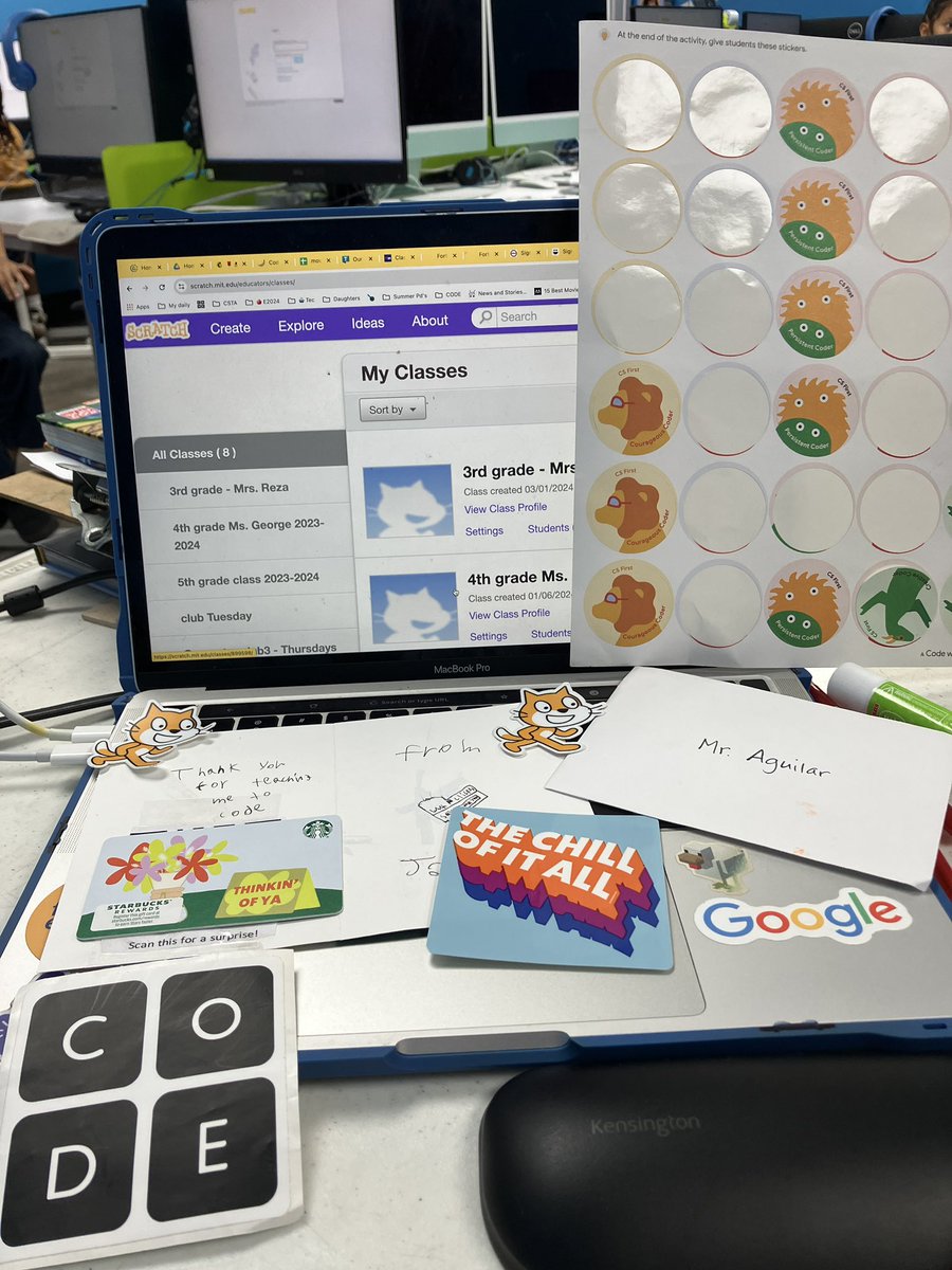 BIG Thank you to my student from 
@efwmaschool today he surprised me with this #thankyou card that made me feel that I’m impacting in my class which I am an advocate for @scratch #GoogleCSFirst #CSforALL #equity #diversity
#inclusion #learning #teamwork
#confidence #AFEteacher
