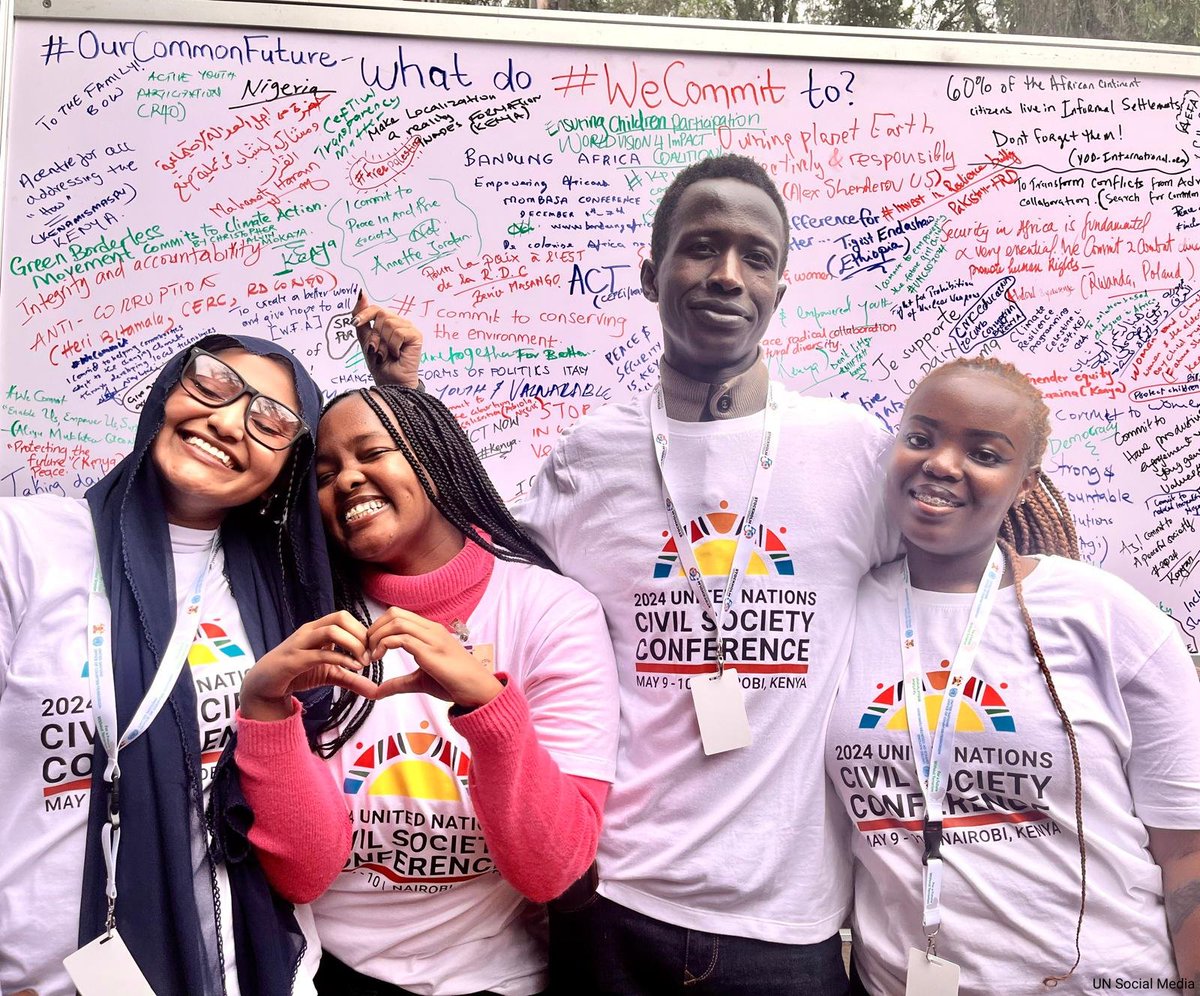 La Conférence de la société civile #2024UNCSC a débuté jeudi à Nairobi, au Kenya. Des représentants de la société civile du monde entier y sont réunis pour partager leurs perspectives et leurs solutions en faveur de #NotreAvenirCommun. En savoir plus : un.org/civilsociety/2…
