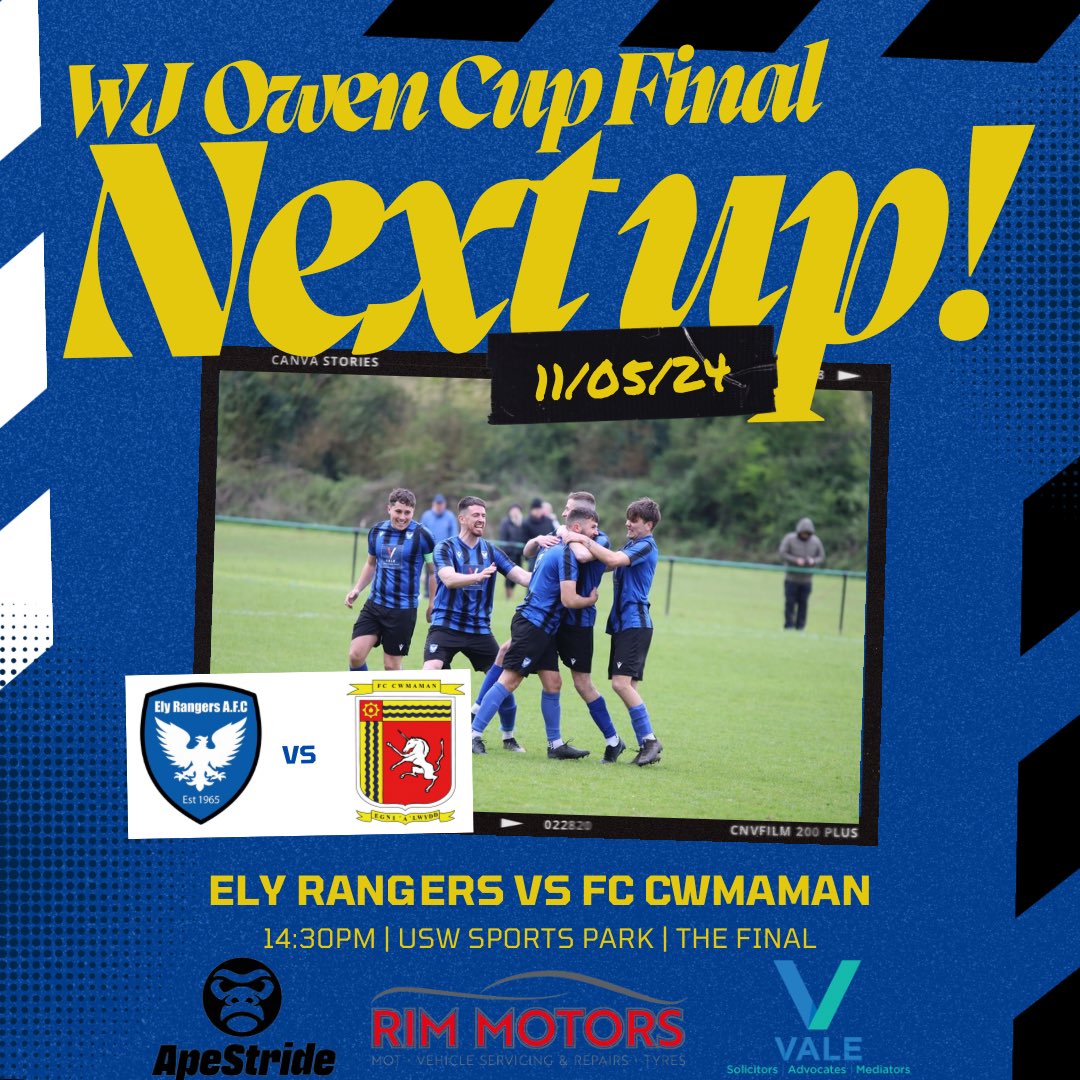 Ely Rangers AFC (@elyrangersfc) on Twitter photo One down π
One to go  π
Join us at USW Park followed by post season celebration at Station Roadπ
Come on the Rangers ππ€ One down π
One to go  π
Join us at USW Park followed by post season celebration at Station Roadπ
Come on the Rangers ππ€