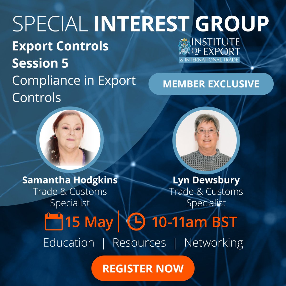 📢 Next Tuesday (14 May) we are hosting session 5 of our #ExportControls SIG in which we will discuss how to remain complaint with #export controls and hear from industry-leading experts on how to abide by any new laws and regulations. sign-up 👉ow.ly/Lkxn50RAyZo
