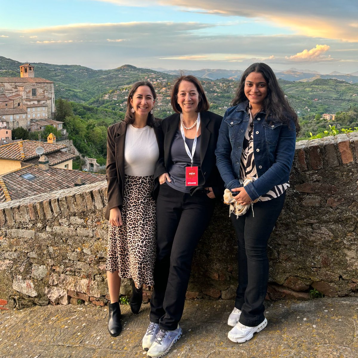 Andrea Vega Yudico MIA '25 and Raghavi Sharma MPA '24 recently joined Professor @AnyaSIPA on a trip to Perugia, Italy for the annual International @journalismfest. They attended discussions of a variety of topics including the relationship between journalism and AI technology.