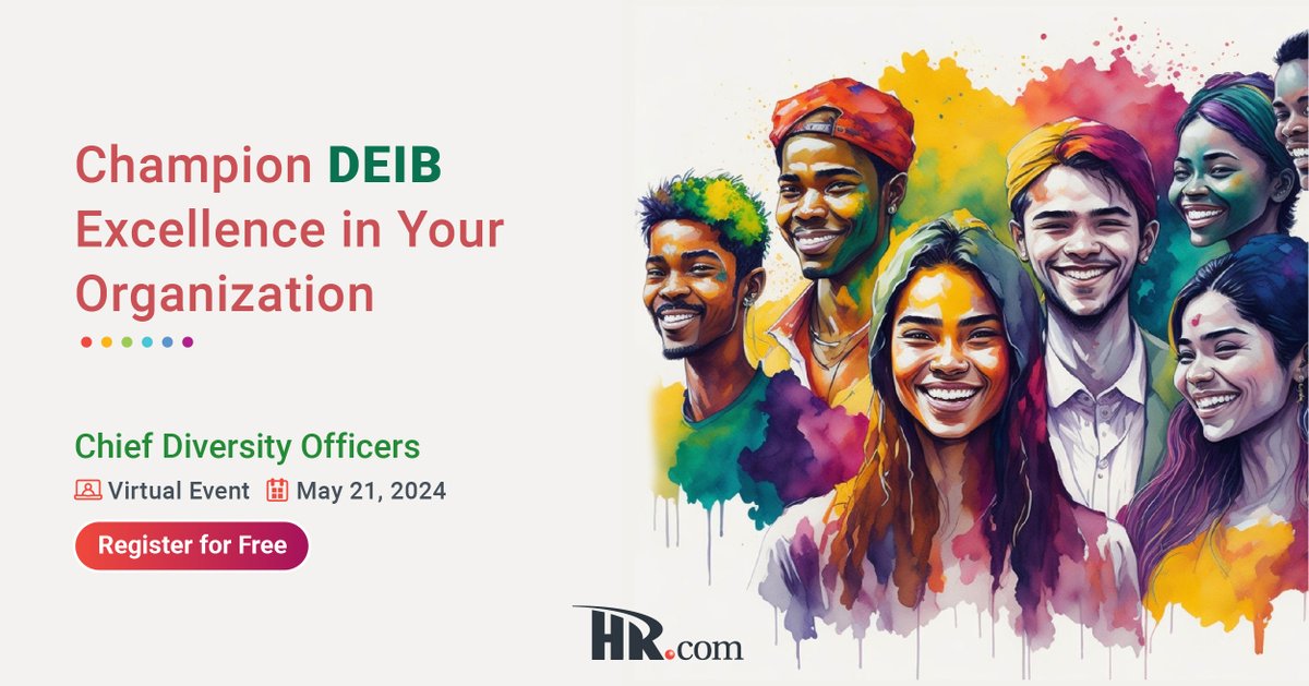 Help shape the future of DEIB initiatives. Join our Chief Diversity Officers Virtual Event and connect with like-minded professionals. Register for free okt.to/F6xgs2 #DEIB #HR #diversity