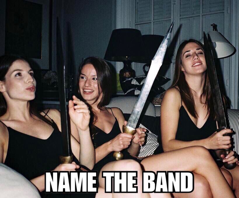 Name The Band Hey hey it’s Thursday & time to Name The Band. You know the rules?! Come up with a name for this band (that isn’t already in use). Be creative! Best names will get a “very sharp” comment. The worst names will get “dull as dishwater”. Bonus points for bios,…