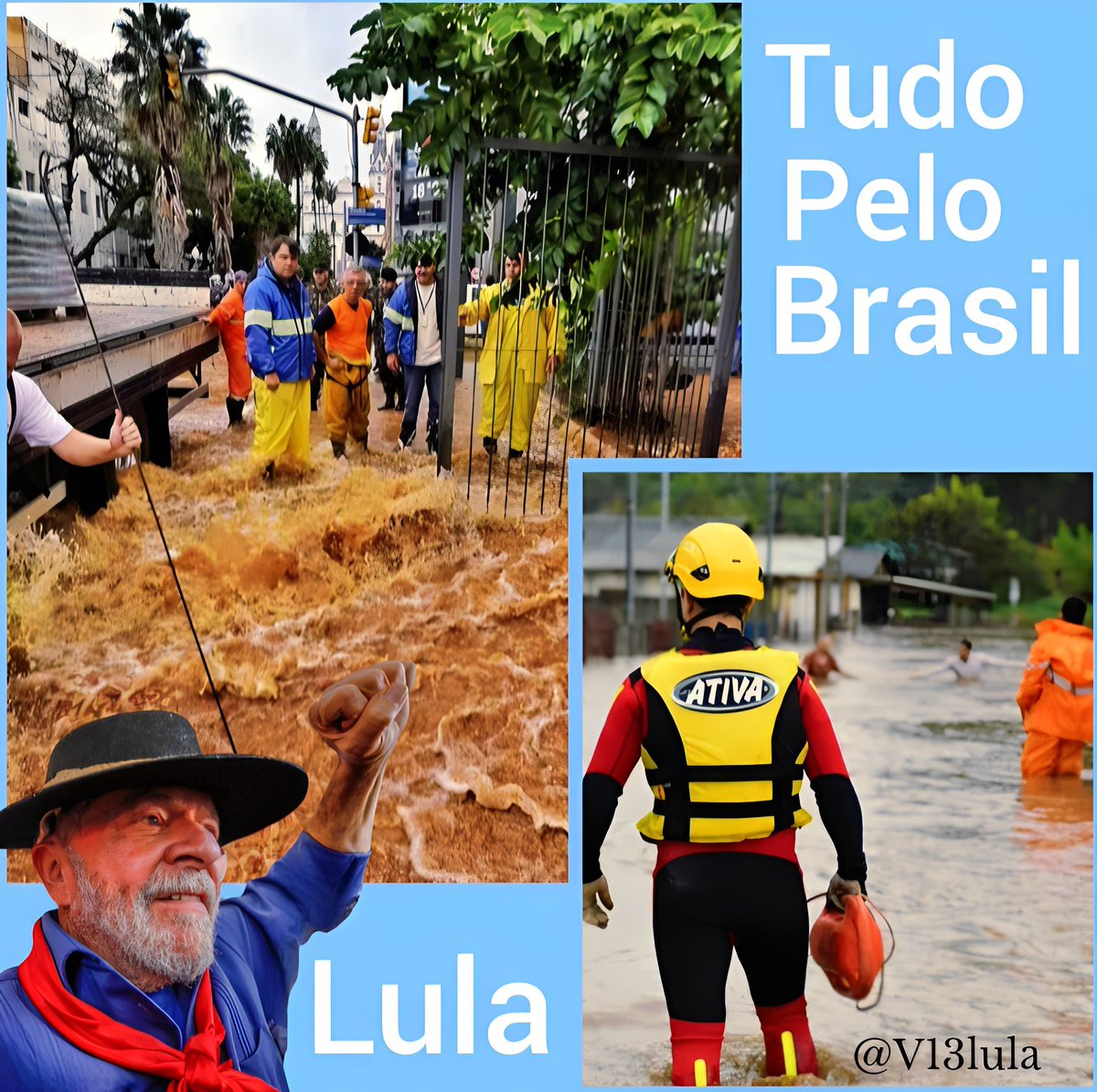 TODO O BRASIL SE UNE
RS É PRIORIDADE NACIONAL 🌹
#LulaTudoPeloBrasil 
#MML