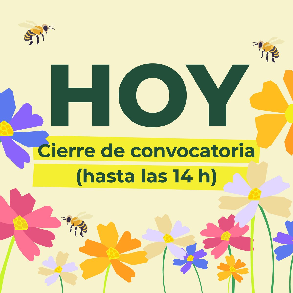 ¡HOY, HOY, HOY! 🐝🌿✨ Tienes hasta las 14 h de hoy para enviar tu postulación para formar parte de la Fábrica de Producción Editorial 2024. ⏳ ¡Que no se te pase el tiempo! Bases: cmm.cenart.gob.mx/Fabrica_Editor…