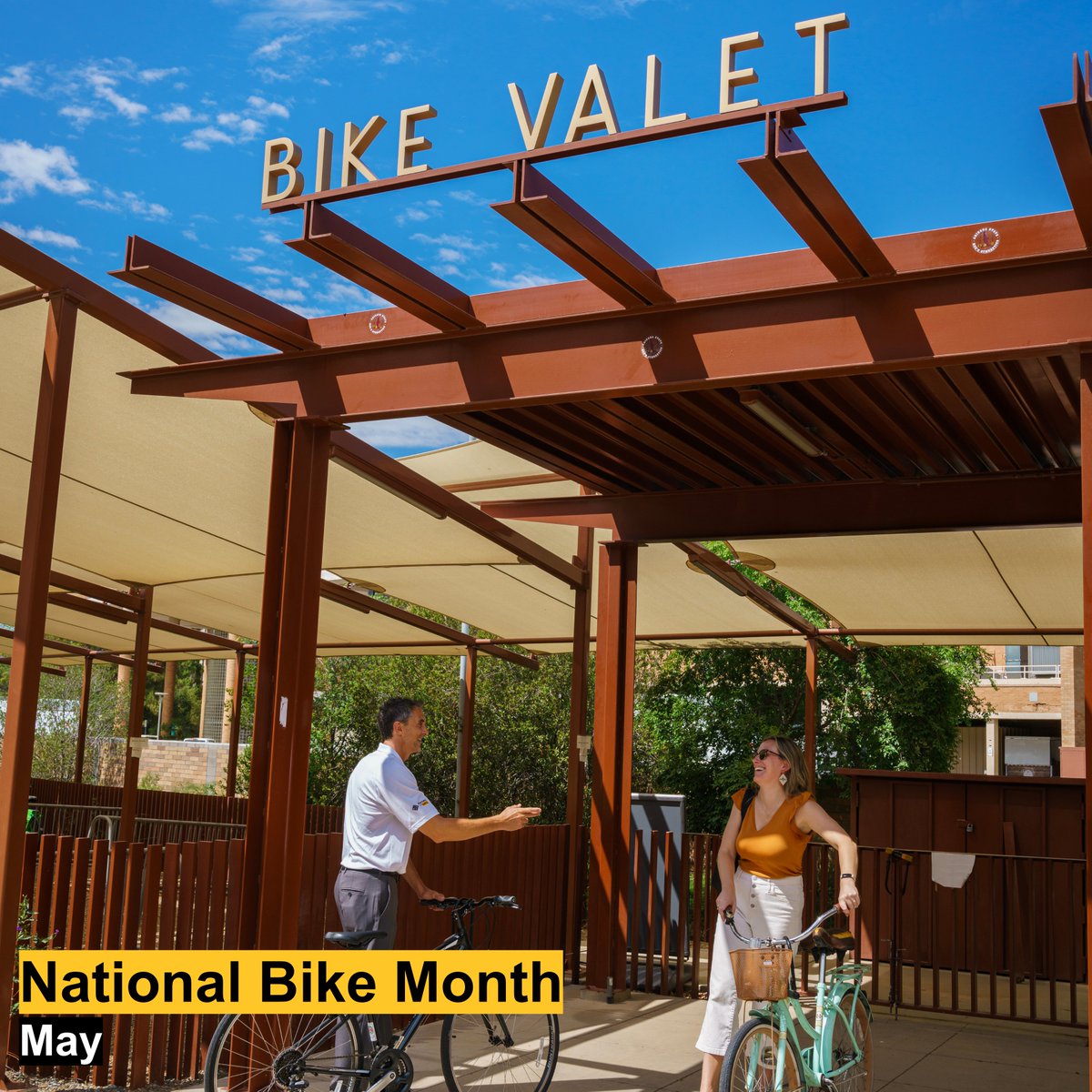 🚲 May is National Bike Month! 🌿 Whether you're a seasoned cyclist or just starting out, we've got you covered from bike repair resources to route planning assistance! Link in our bio to learn more. #NationalBikeMonth #BikeASU #earthdayeveryday #greeningmaroonandgold
