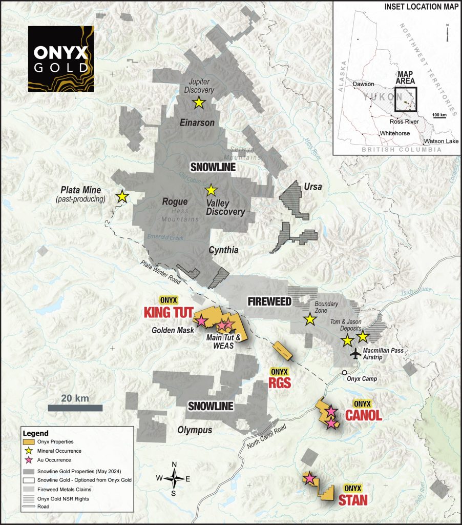 $ONYX.V announces acquisition of strategic WEAS property in the Yukon. The Property covers a prospective reduced intrusion-related gold target. Historical work completed by previous operators reported multigenerational gold-bearing sheeted quartz veins within an exposed……