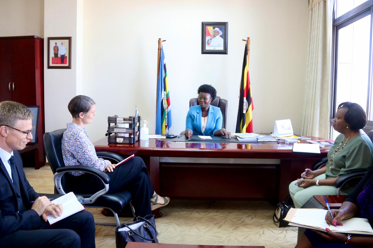 What a fruitful meeting with the Danish Ambassador to Uganda H.E Signe Winding Albjerg, we discussed the status of projects being implemented in Uganda.I thank Denmark for launching a new project on climate resilience in refugee hosting districts in the North.⁦@DKinUganda⁩