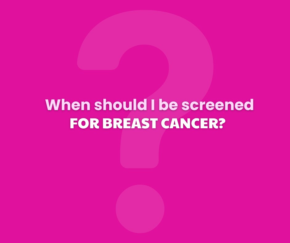 In case you missed it, we’re calling for change: we are recommending that breast cancer screening programs need to start at age 40. If you’re wondering when you should get screened for breast cancer, here’s what you need to know: ➡️ If you’re between 40 and 74 years old, have a