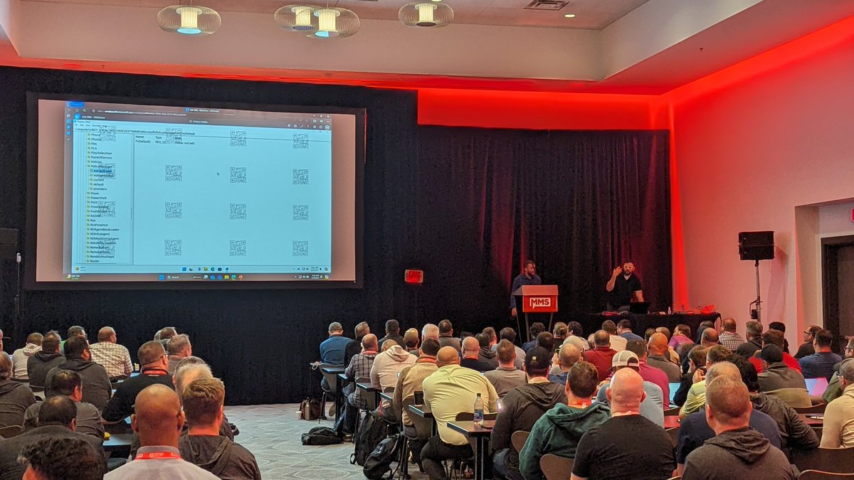 Who wants dark mode for regedit?! Great Intune session with @devicedeploy and @MikeDanoski #mmsmoa