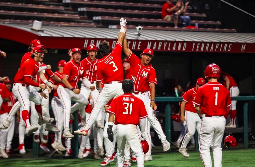 Maryland baseball picked up a notable win on Wednesday night after coming back from an 8-0 deficit vs. USC-Upstate. @BenReitman_ takes a look at the #Terps path to the postseason insidetheblackandgold.net/evaluating-the…