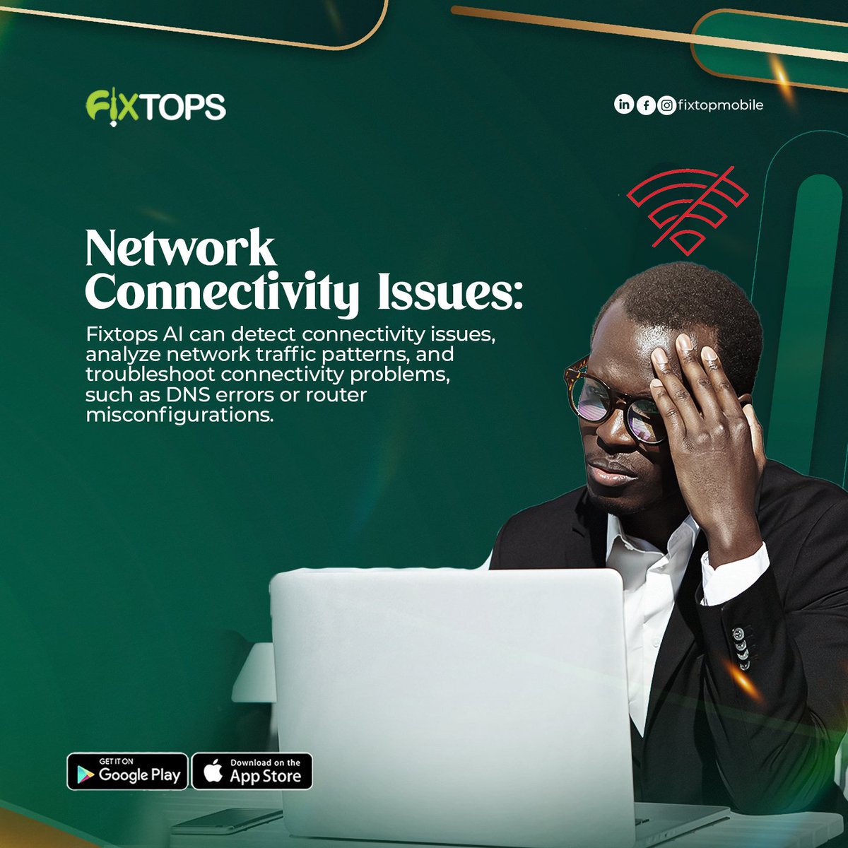 FixtopsNG's tweet image. Connectivity issues can be resolved at ease with Fixtops AI.💯🦾

Visit fixtops.com
.
.
fixtops AI coming soon...
#Fixtops2.0 #AIRepair #Techsolution #Techrepair #TechGlitches #AIAnalysis #Troubleshooting #TechSolutions